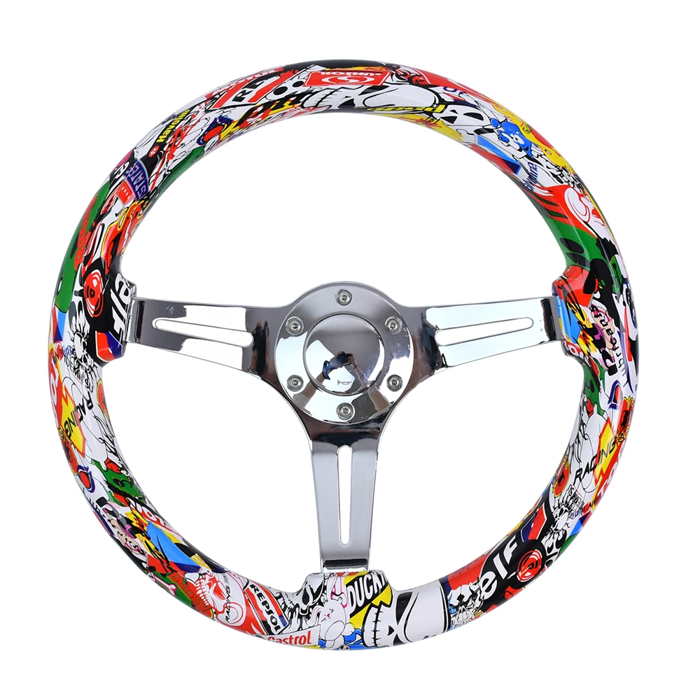 

Vintage Classic Retro 350mm Semi Trailer Real Wood Car Truck Vintage Wood Classical Steering Wheel With 5mm Bracke