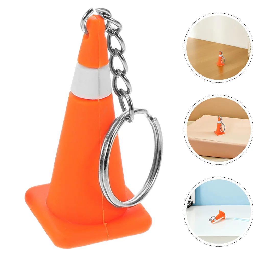 

Mini Traffic Cone Keychain Cute Key Ring for Backpack Purse Decorative Charm Road Cones Key Holder Mini Simulation
