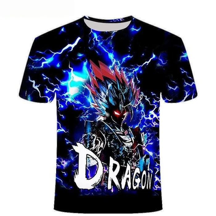 2026 Sommer Dragon Ball Retro Fitness T-Shirt Herren Oversize 3D-Druck Kurzarm Familien-Unisex Kinder-Sportshirt
