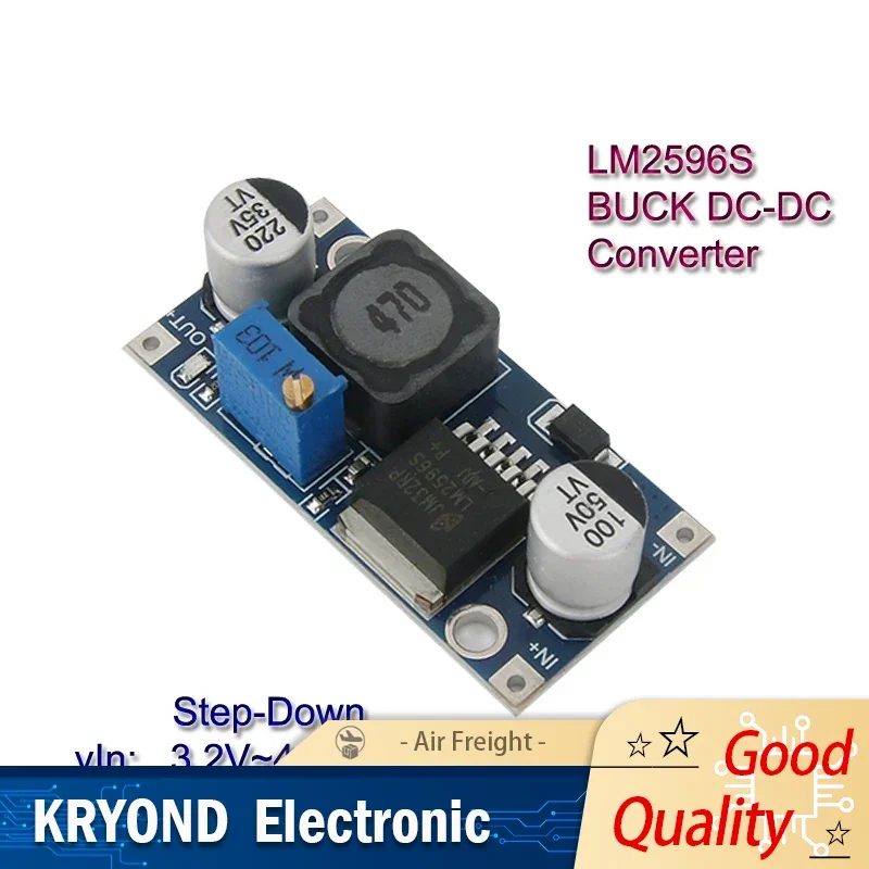 LM2596S DC-DC Buck Converter Vehicle Stabilizers Step-Down Power Supply Module LM2596 Adjustable DC 1.25V-35V Voltage Regulators