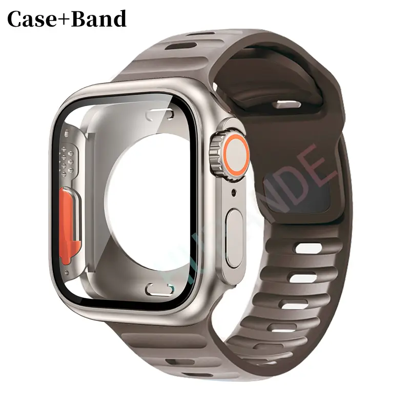 Silicone Strap For Apple Watch 44mm 45mm 41mm 40mm Bracelet + Screen Protectores Change to Ultra For iWatch Series 9 8 7 SE 6 5 - Image 26