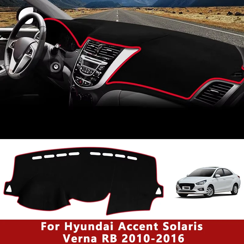 

Car Dashboard Mat Sun Shade Cover Accessories For Hyundai Accent Solaris Verna RB i25 2010 2011 2012 2013 2014 2015 2016