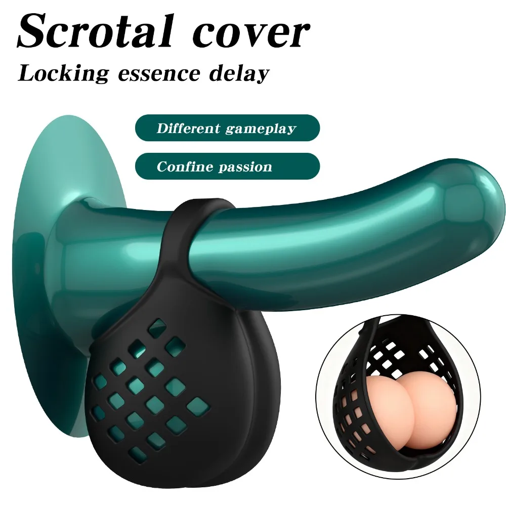Silicone Ejaculation Delay Cock Ring Scrotum Testicle Ball Stretcher Lasting Erection Male Masturbator Adult Sex Toys Cockring