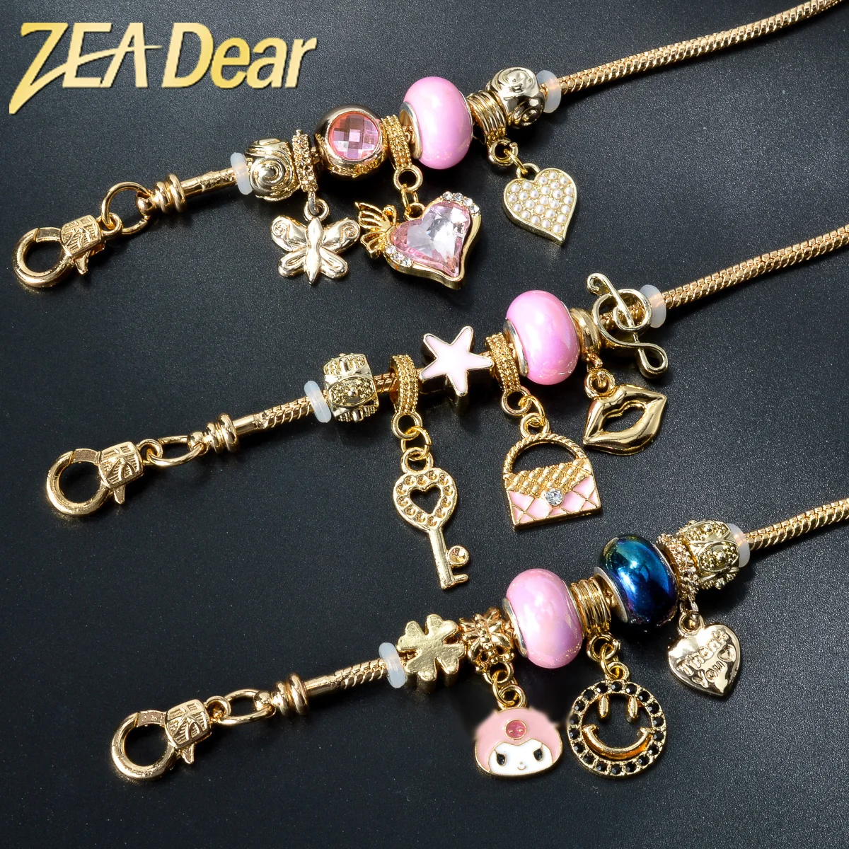 

ZEADear Jewelry Y2K Stainless Steel Pandora Bracelet Enamel Star Heart Zircon Charms For Women Gift DIY Gifts 2024 Trendy New