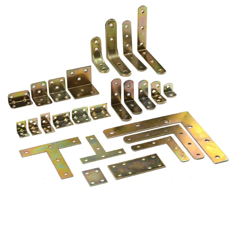 Thickened Iron Colored Zinc Corner Code Laminate Support Furniture Cabinet Hardware Connection Accessories Corner Code