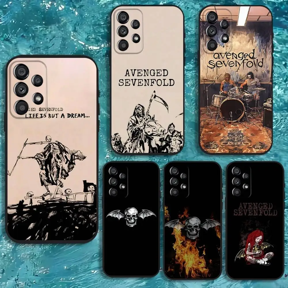 

A-Avenged S-Sevenfold Rock Phone Case For Samsung Galaxy A20,A21s,A22,A31,A32,A52,A53,A72,73,A80 Soft Black Cover