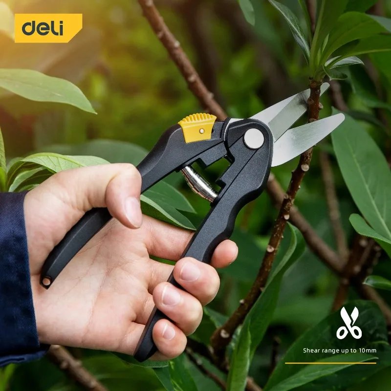 

Deli 8 Inch Garden Pruner Shears Blade Pruning Scissors for Bonsai Fruit Trees Flowers Branches Garden Pruners