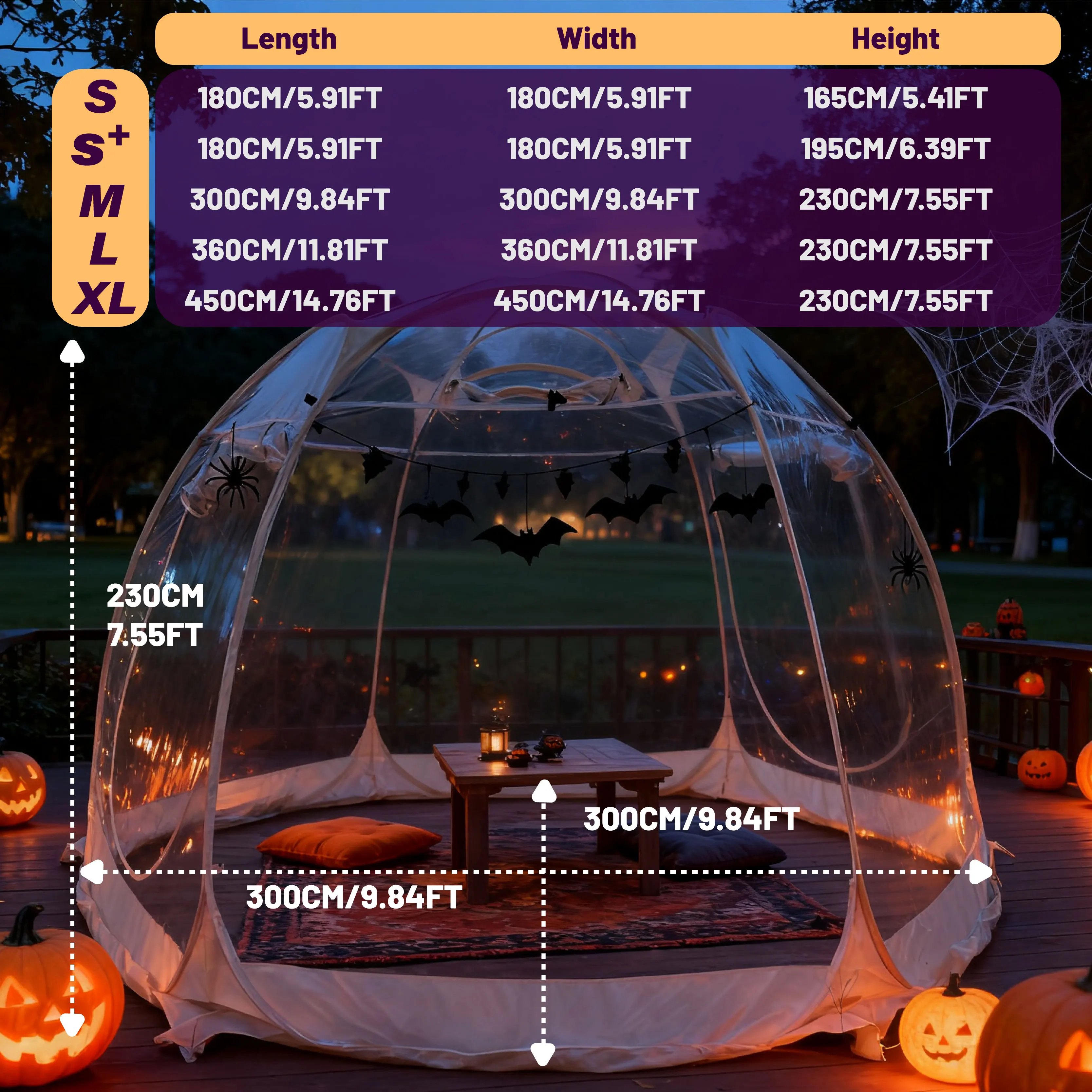 Large Quick-Set Bubble Tent Portable Outdoor Igloo Extreme Cold Resistant Winter Shelter for Camping And Backyard Use