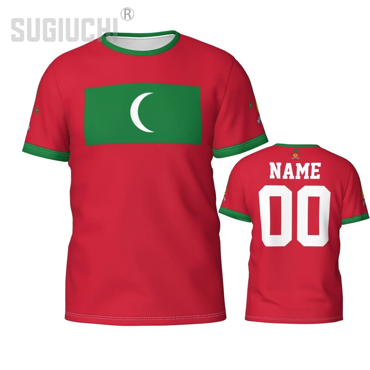 Custom Name Number Maldives Flag Emblem 3D T-shirts For Men Women Tees jersey team Clothes Soccer Football Fans Gift T shirt