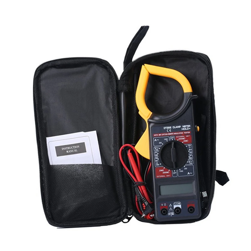 QHTITEC Digital Clamp Multimeter DT266 Professional Clamp Meter AC DC 1000V Current Voltage Tester Multimeter Pliers Ammeter