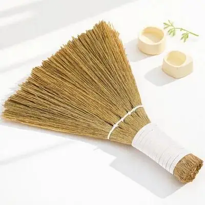 Mini Handheld Brush Made of Natural Miscanthus Grass Cute Compact Broom for Tabletop Desktop Drawer Cleaning Portable Household