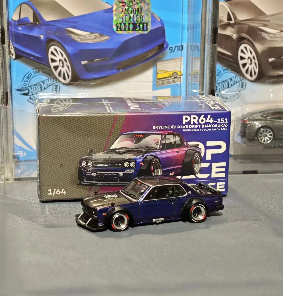 Pop Race 1:64 v8 Drift (Hakosuka) Hong Kong Toyota Salon Diecast Modell auto