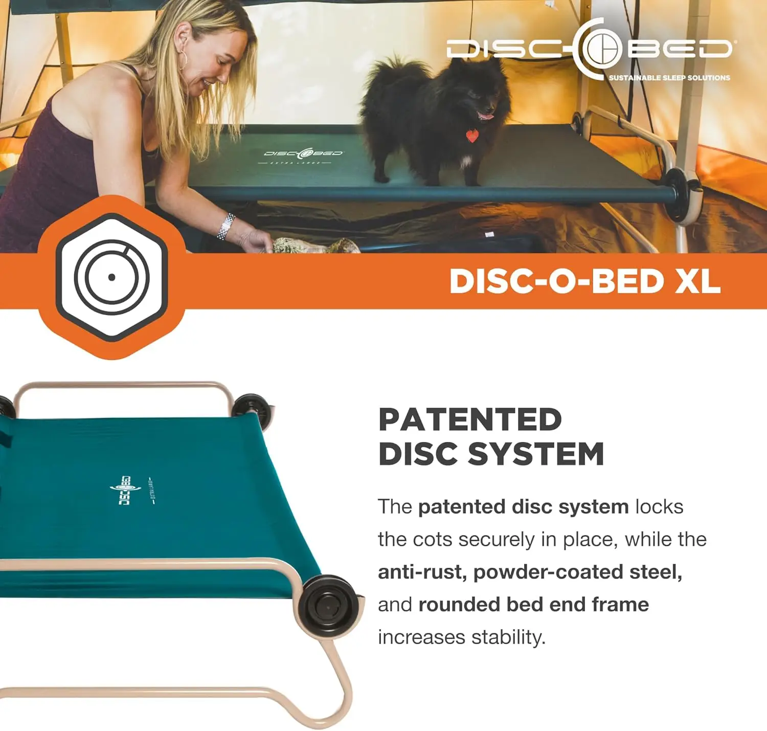 Disc-O-lit extra large, avec 2 organisateurs latéraux, vert