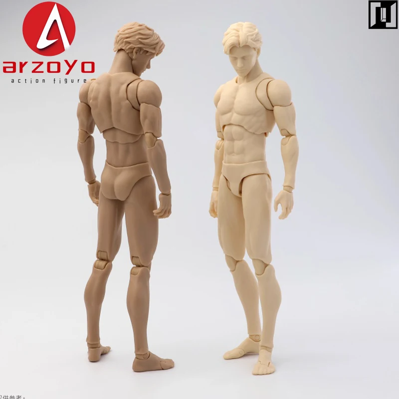 Mirrfig MF001 1/12 cuerpo de articulación muscular masculina blanco amarillo 16,2 cm figura de acción súper Flexible muñeca modelo articulada