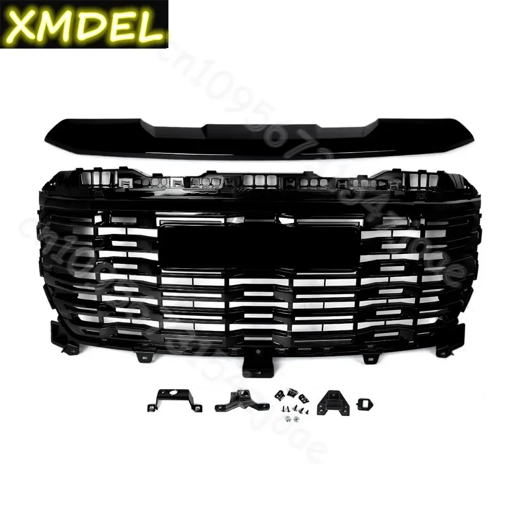front center grill car styling For 2022 2023 2024 2025 for GMC Sierra 1500 Denali Front Bumper Upper Grille Grill Gloss Black