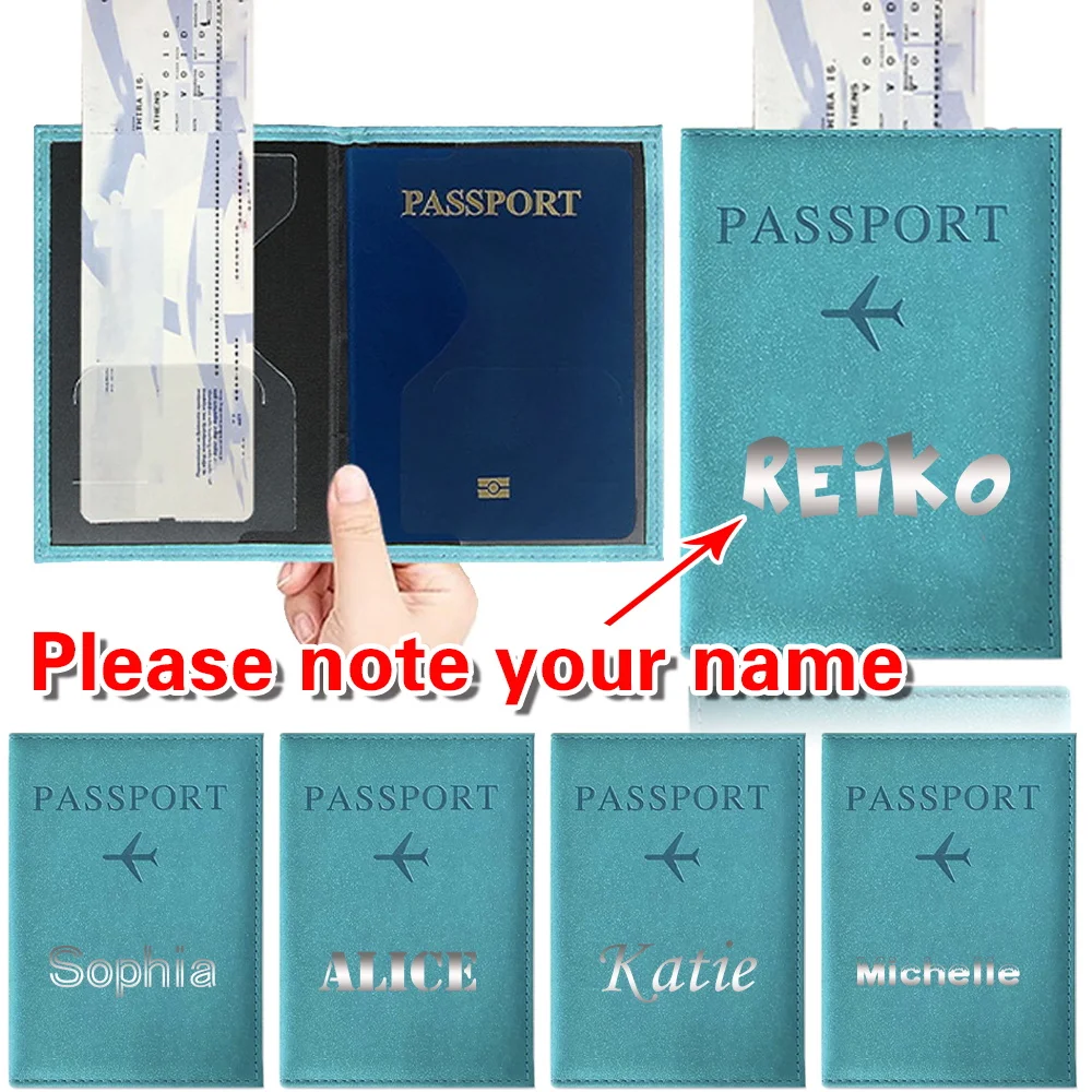 

Customized Name Passport Cover Certificate Storage Bag Portable Credit Card Passport Storage Pack Fashion Design Cash Holder