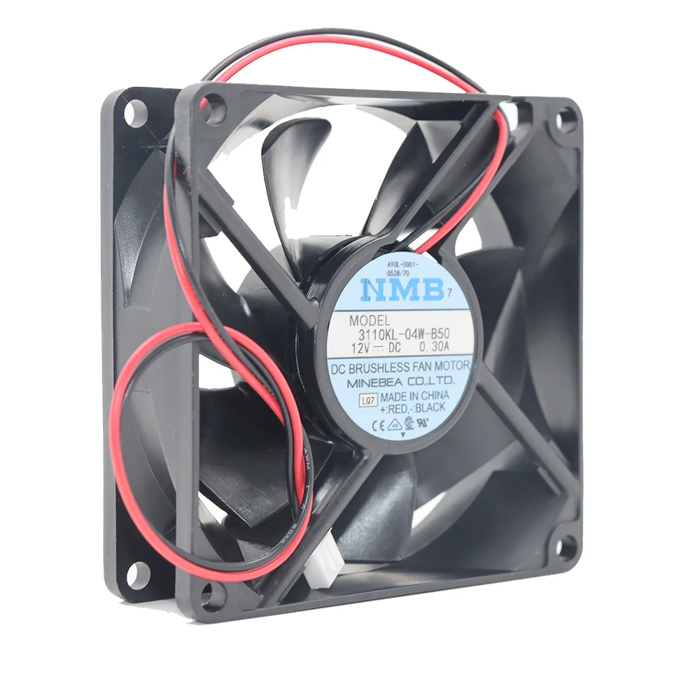 NMB Authentic 3110KL-04W-B50/B59 8025 12V 0.30A 8CM Dual Ball Bearing Fan