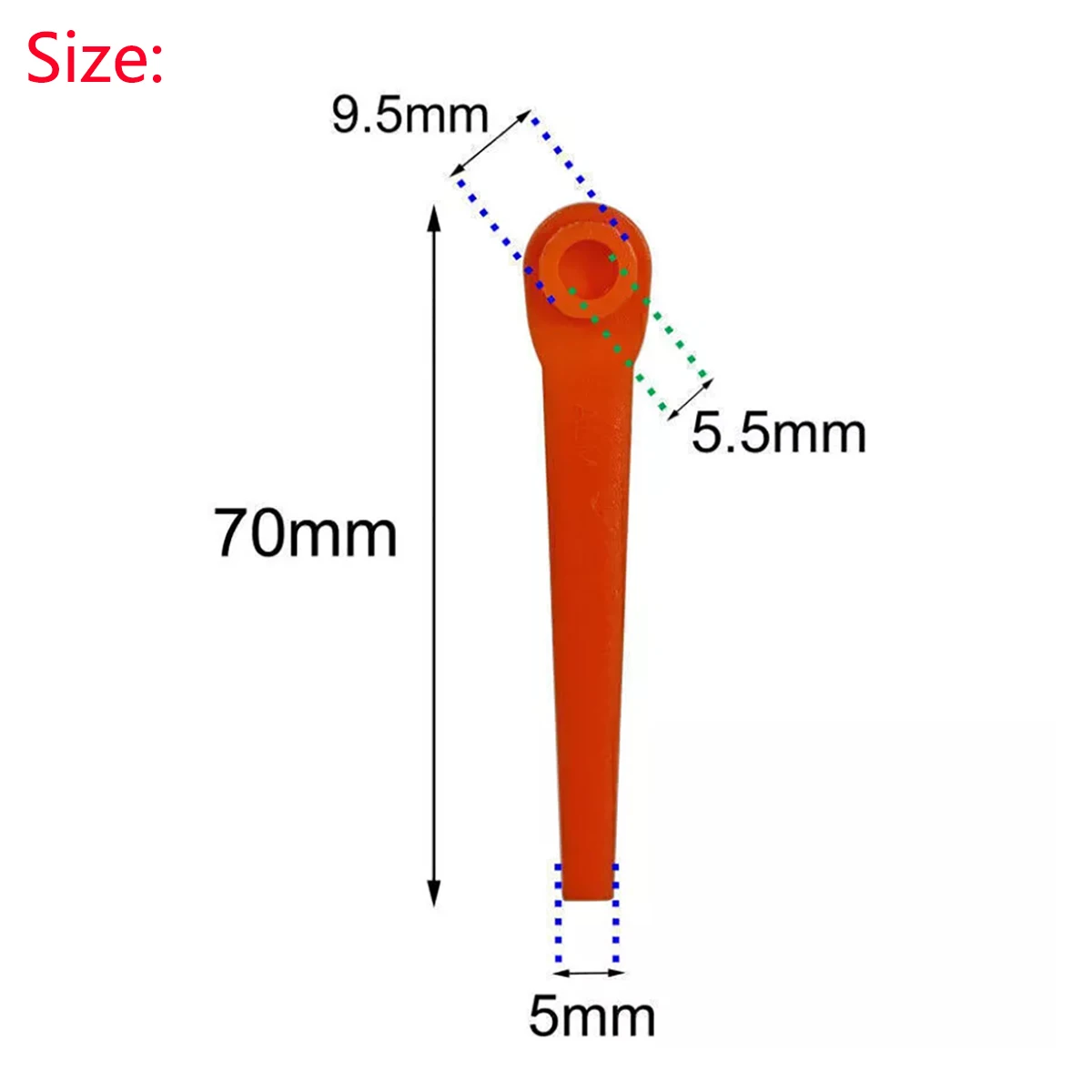 100Pcs Garden Grass Trimmer Plastic Replacement Blades Fit for for Gardena Grass Trimmer EasyCut Li-18/23R 9823 9825 9820 9821