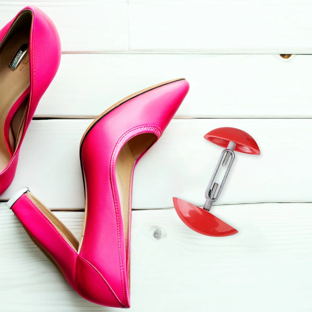 

1 пара регулируемых носилок для обуви для женщин, туфли на высоком каблуке, красный алюминиевый комфортный рельефный инструмент для плотной обуви