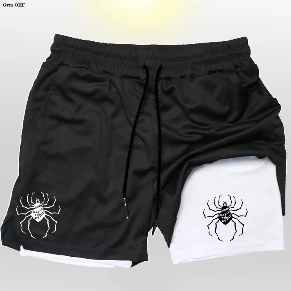 Anime Hunter x Hunter Gym 2 in 1 Shorts For Men Quick Dry Breathable Summer Sports Fitness Workout Jogging Short Pants