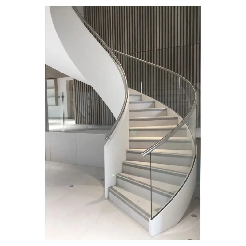custom.Modern Curved Staircase with Minimalist Steps and Suitable Both Indoor and Outdoor Use