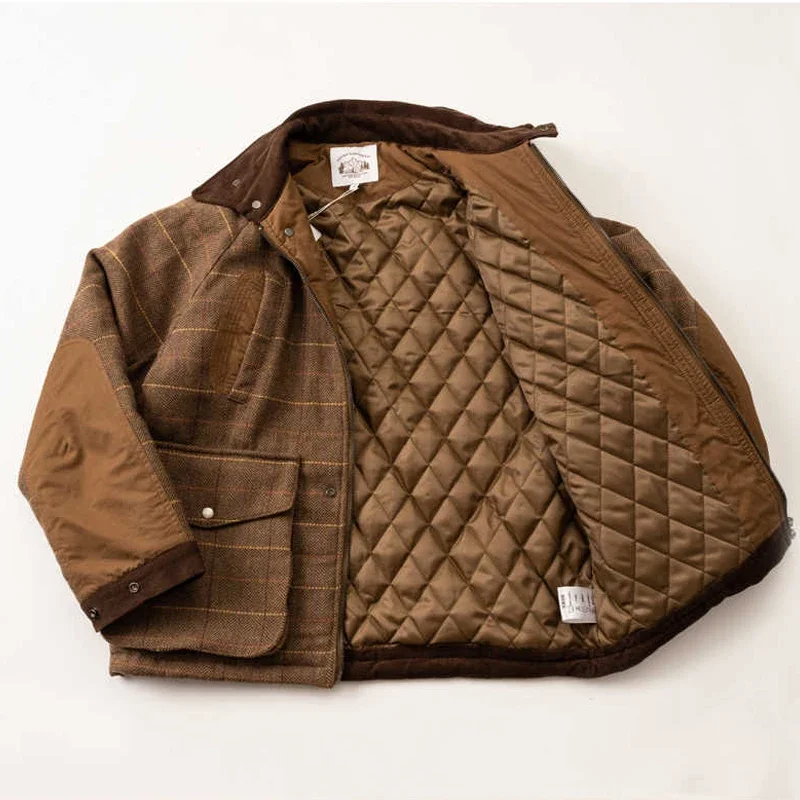 Autumn and Winter New Japanese Retro Clothing with Wool Multi Pocket Outdoor Style Cotton thickening Jacket Men's Trendy