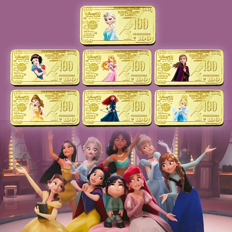 MINISO MORE ip Gold Plated commorative Coin 100 US Dollar Bullion metal bar card badge for fans Great gift