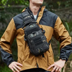 Fishing Chest Bag Tactical Men's Outdoor Sports Fanny Pack Camping Hiking Crossbody Bag Climbing Cycling Backpack EDC Rig Pouch