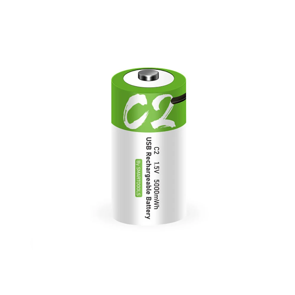 1.5V 5000mWh LR14 C-formaat Li-po oplaadbare batterij Type-C Ultrasnel USB-opladen lithiumbatterij voor zaklamp gasfornuis