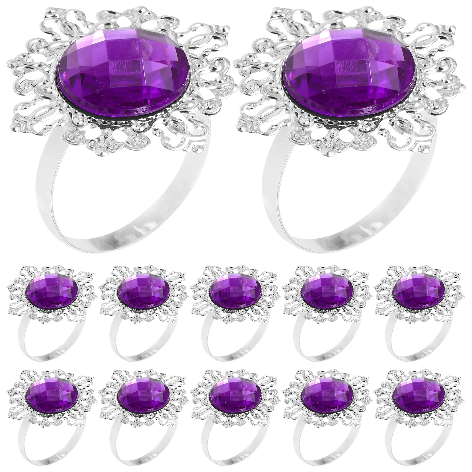 

Napkin Rings Golden Acrylic Iron 5x5cm Wedding Banquet Dinner Party Decorations Sparkling Bling Table Settings