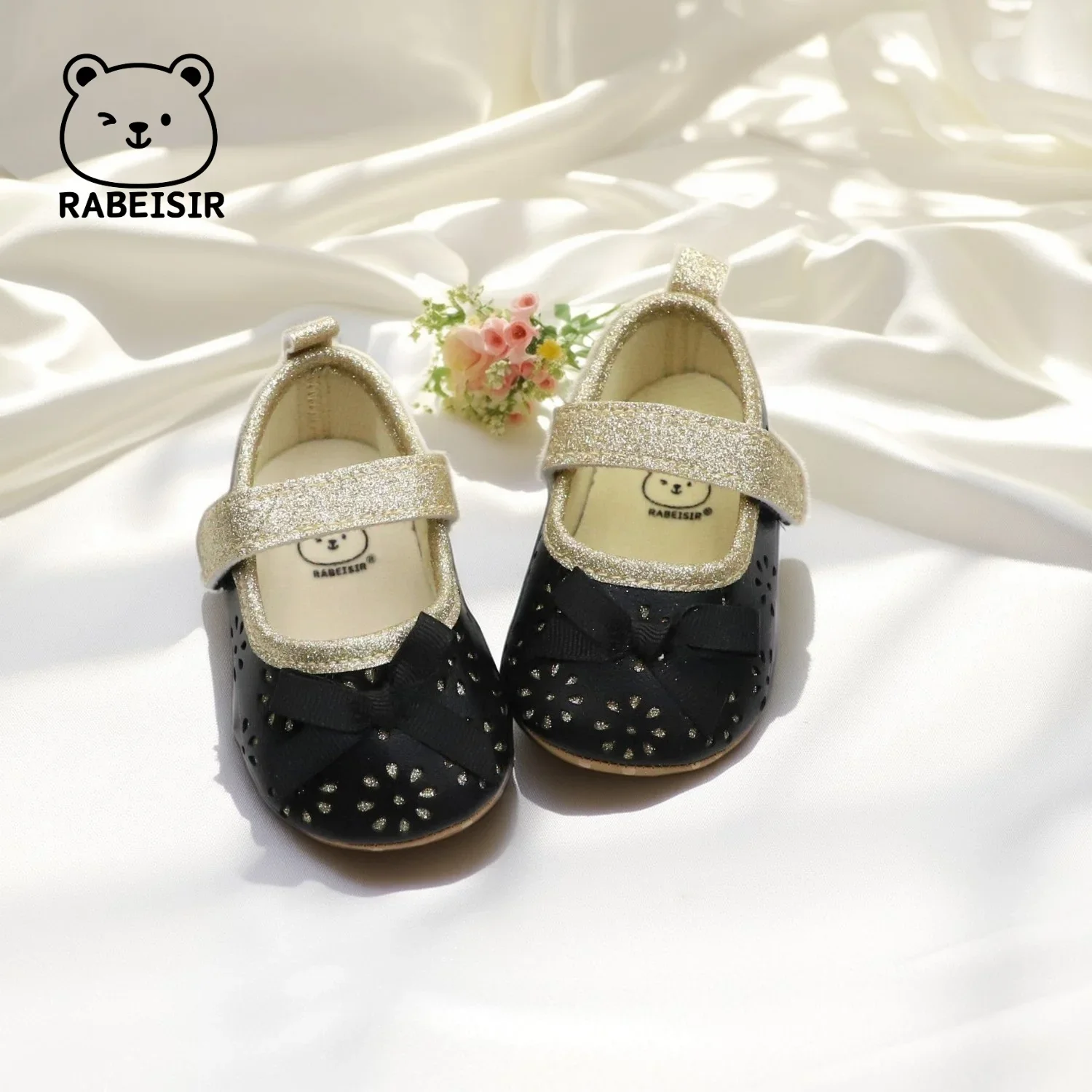 

Baby Girl Princess Shoes Baby Toddler Shoes Newborn Shoes 0-1 Years Old Cut Out Style Breathable Non-Slip