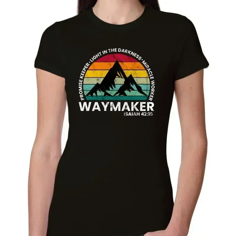 Waymaker Miracle Worker Promise Keeper Inspirational Faith Women Slim Fit Junior