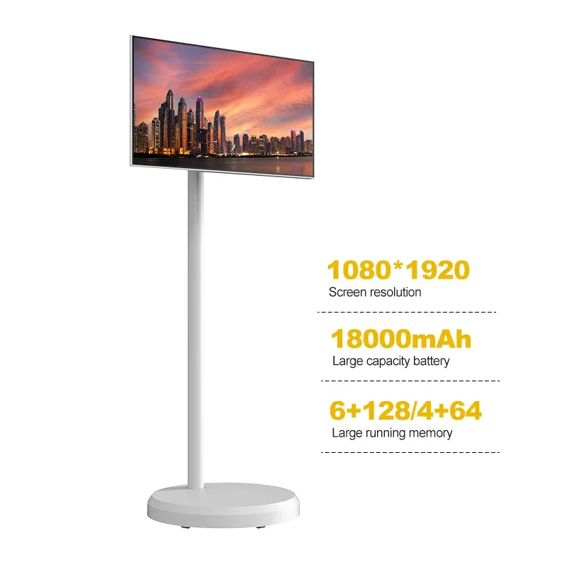 Smart Hd TV Touch Screen Built-in Battery Movable Bracket LCD