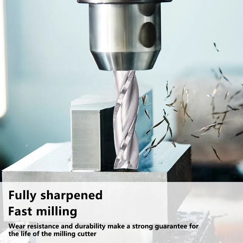 HAMPTON 3 Flute Flat End Mill 3.175 4 6mm Shank CNC Milling Cutter Carbide Router Bit for Woodworking Endmill