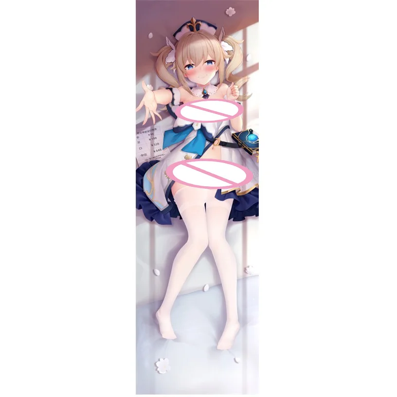 

Barbara Dakimakura Anime Genshin Collection Split Leg Adult Pillows Cover with Holes Life-size Body Double-sided Print