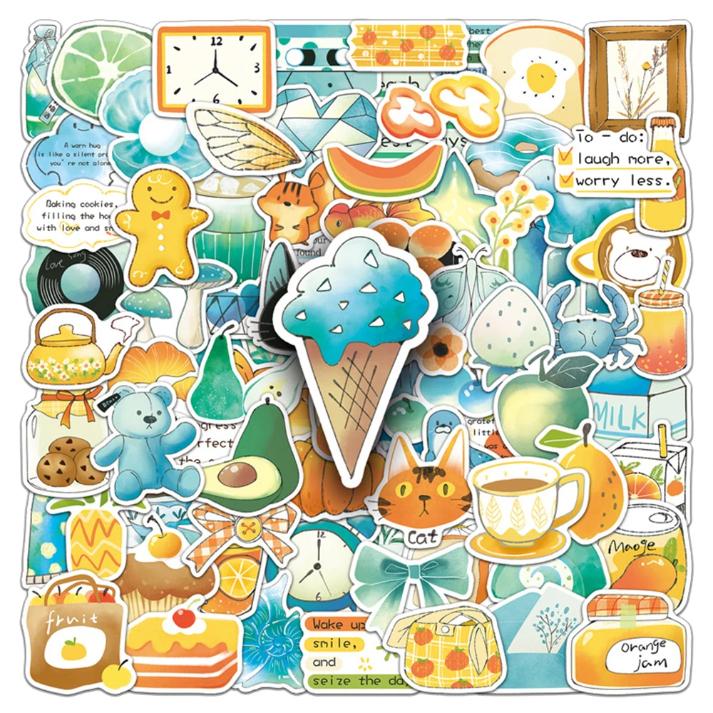 10/30/50/100pcs น่ารัก INS สไตล์ Graffiti สติกเกอร์ความงามตกแต่ง DIY โน้ตบุ๊คโทรศัพท์ Kawaii เด็ก DIY สติกเกอร์ของเล่น