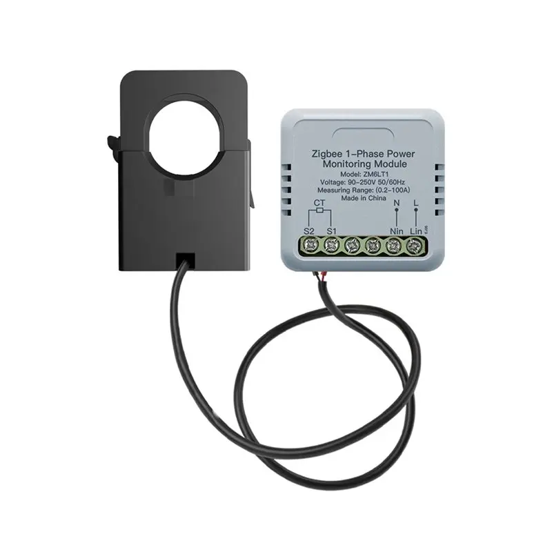 

Tuya Zigbee Power Monitor Module Clamp-Meter Type For Threshold App Bidirectional Energy Meter Export-Import Power Monitoring