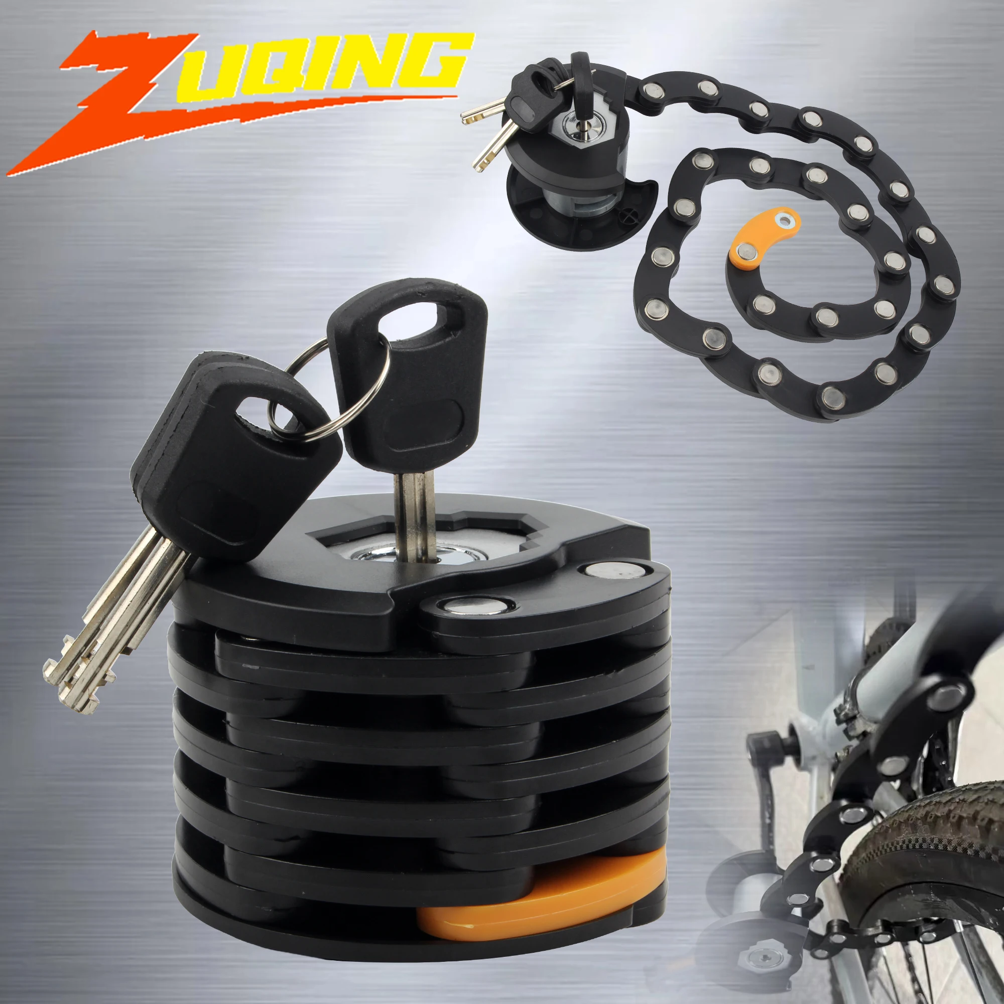 

Motorcycle Folding Lock Portable Alloy Steel Anti-theft Safety Lock Bicycle E-bike Lock MTB Motocross Dirt Bike Accessories