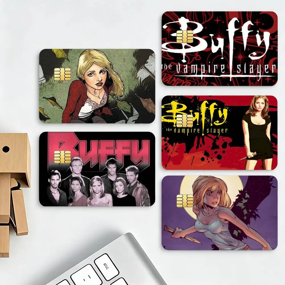 B-Buffy The Vampire Slayer HD Waterproof Credit Card Stickers Silicone Decals For Chip Game Cards Gift
