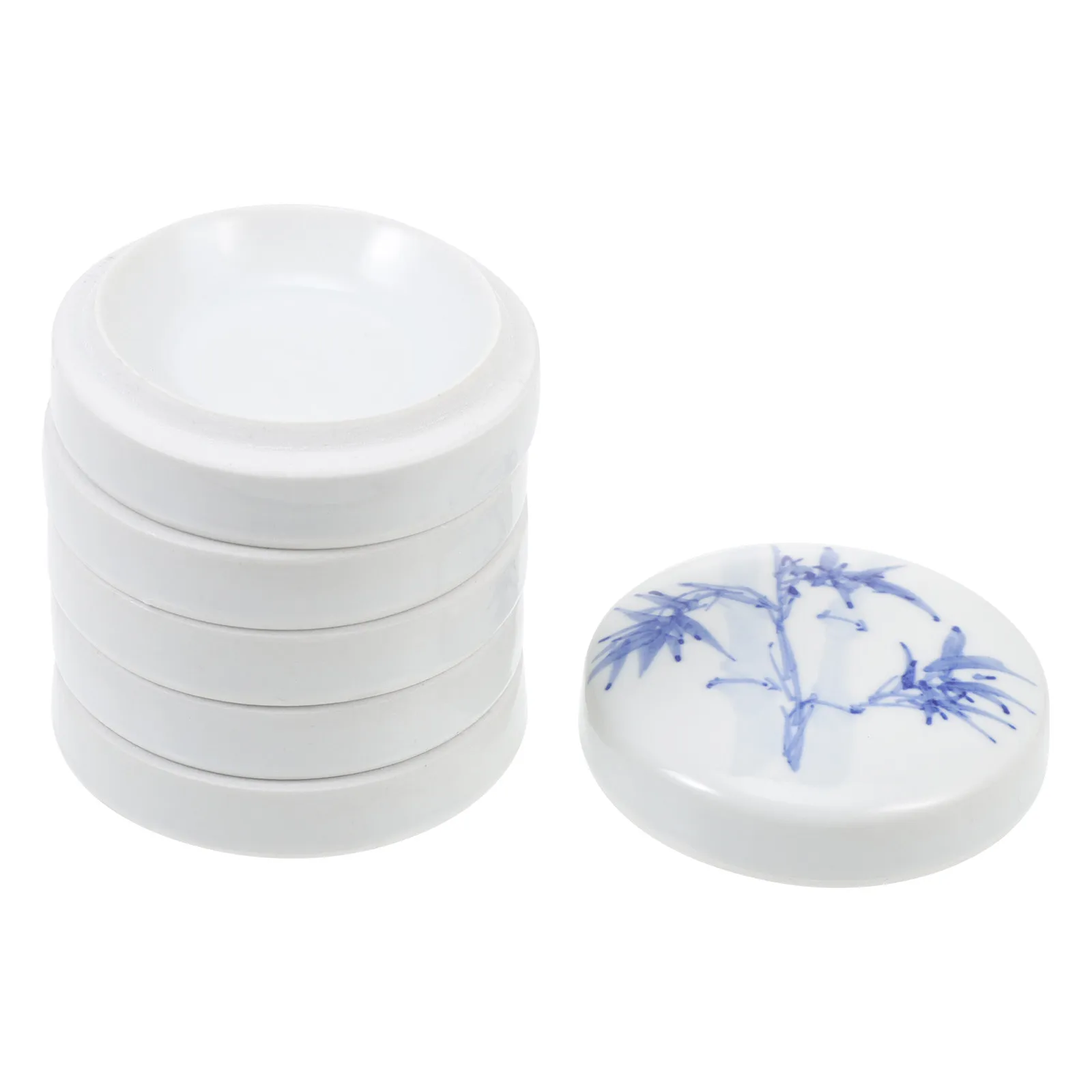1Set High-Quality Ceramic Color Mixing Tray 5-Tier Design Smooth Easy-Clean Surface Ideal for Painting Pigment Storage Jewelry