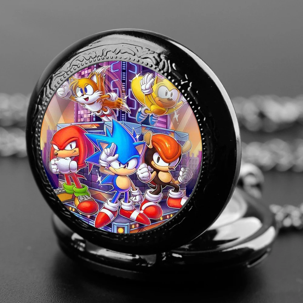 

Creative Cartoon Design Glass Dome Practical Quartz Pocket Watch Fob Chain Necklace Mens Kids Gifts Clock Back to School Gifts