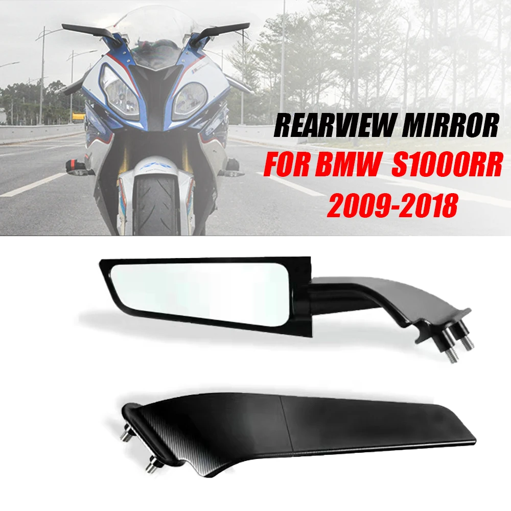 

For BMW S1000RR 2009-2018 2017 2016 2015 2014 2013 2012 2011 Motorcycle Wing Mirrors Adjustable Rotating Rearview Side Mirror