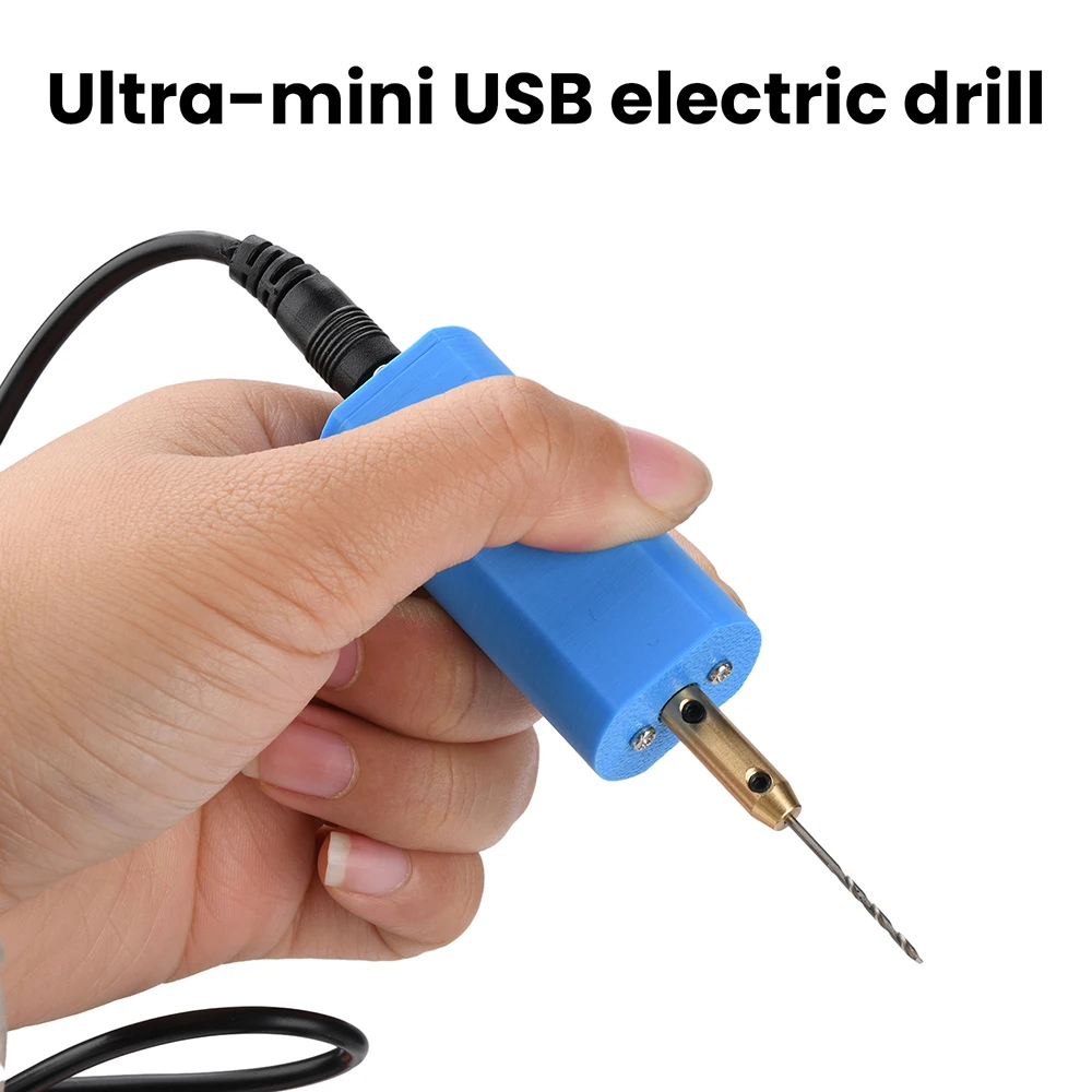 Mini Drill Powerful 10000 RPM/Min Handheld USB Craft Tool Compact Design For DIY Wood Walnut Bamboo Plastic Metal Projects