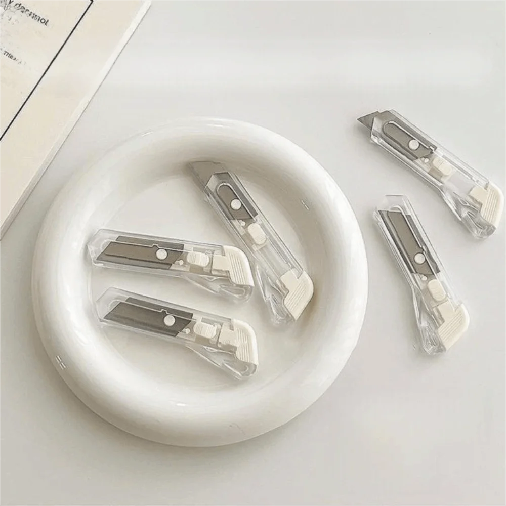 Mini Retractable Box Cutter Letter Opener with Snap Off Blade and Slide Locks Wallpaper Handmade Cutter Office School Supplies