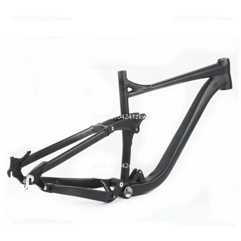 Matte black unmarked aluminum alloy soft tail frame XC level full shock absorber 27.5/29 high-strength