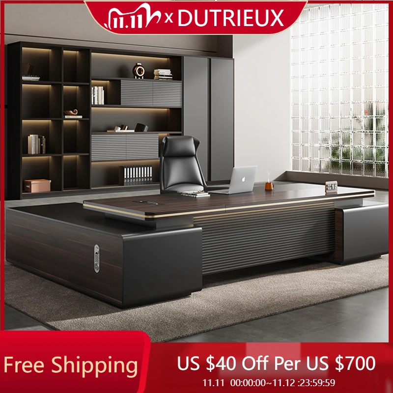 

Standing Executive Computer Desks L Shaped Quality European Secretary Office Desk Organizer High End Schreibtisch Desk Furniture