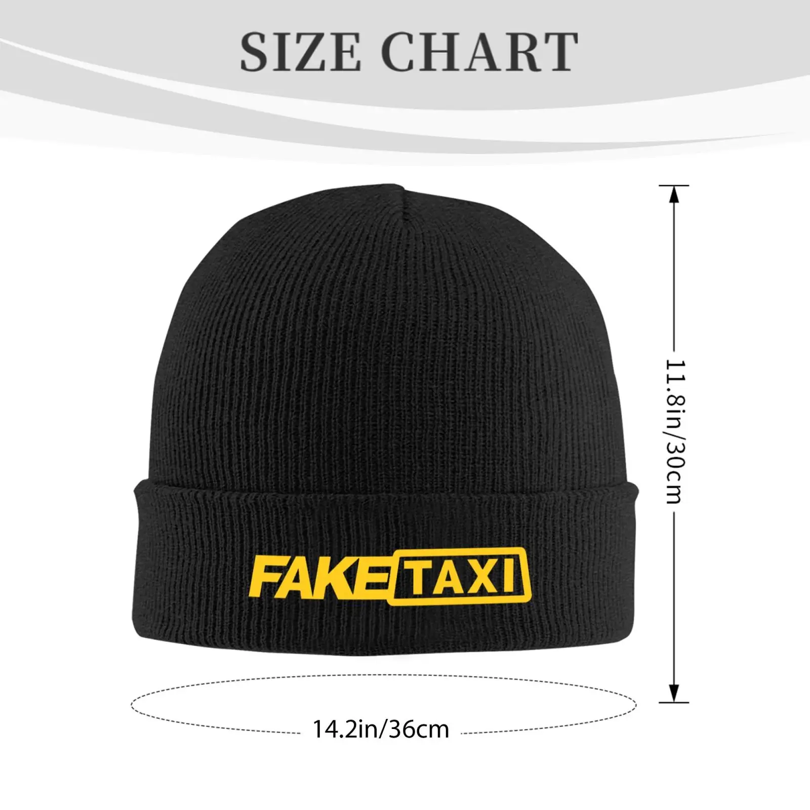 FAKE TAXI Interesting Text Knitted Cap Bonnet Hat Autumn Winter Warm Outdoor Beanies Hats Unisex  Beanies for Sports Camping