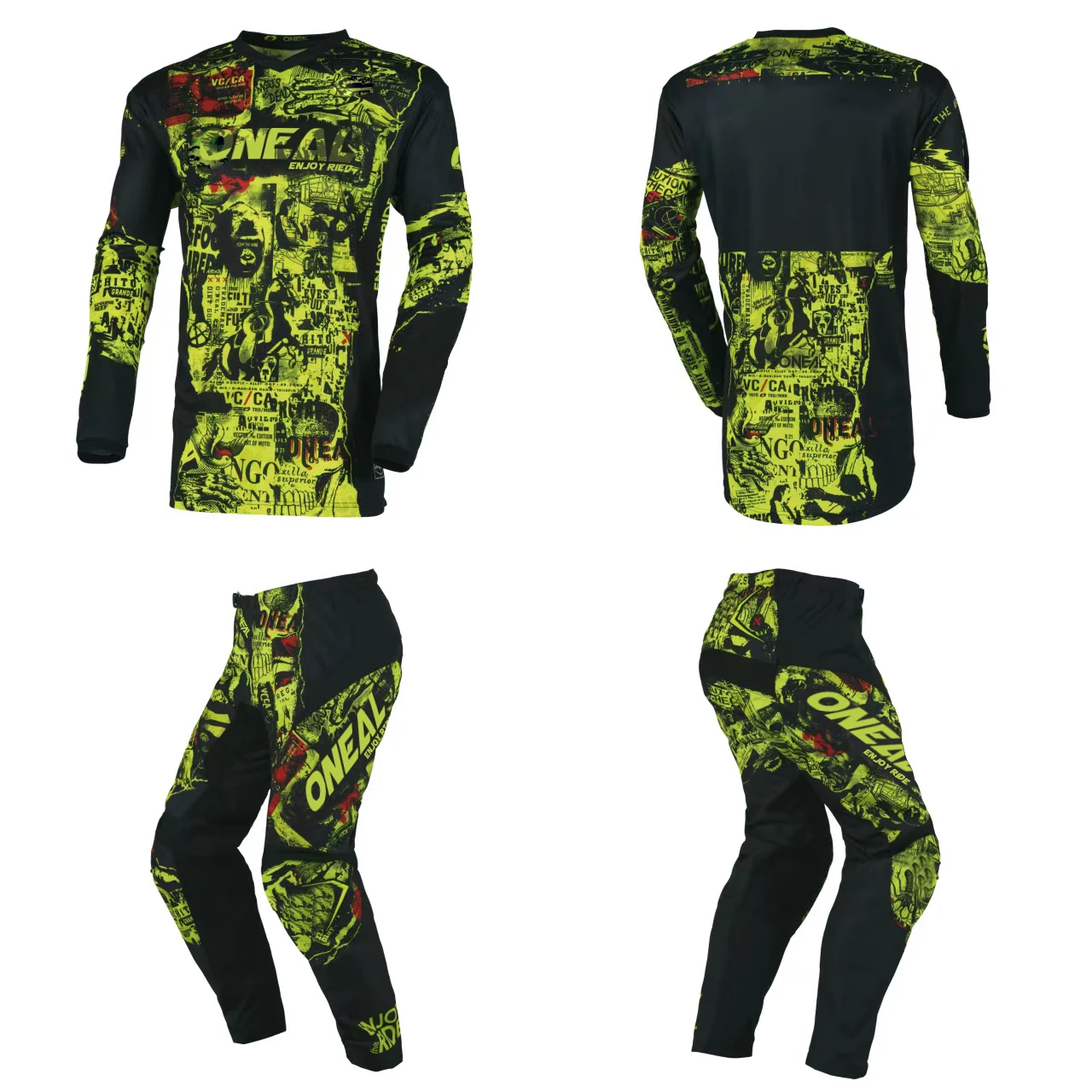 ONEAL ENJOYRIDE MX Jersey and Pants Combo Motocross Gear Set Offroad Dirt Bike MTB Cross Country Suit
