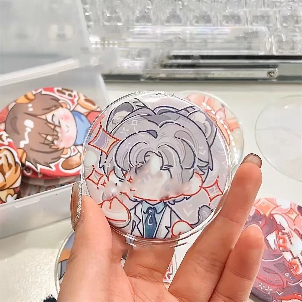 5Pcs Badge Protector Ita Bag Pin Case Anime Transparent Badge Display Sleeve Protective PVC Badge Protective Sleeve Badge Pins