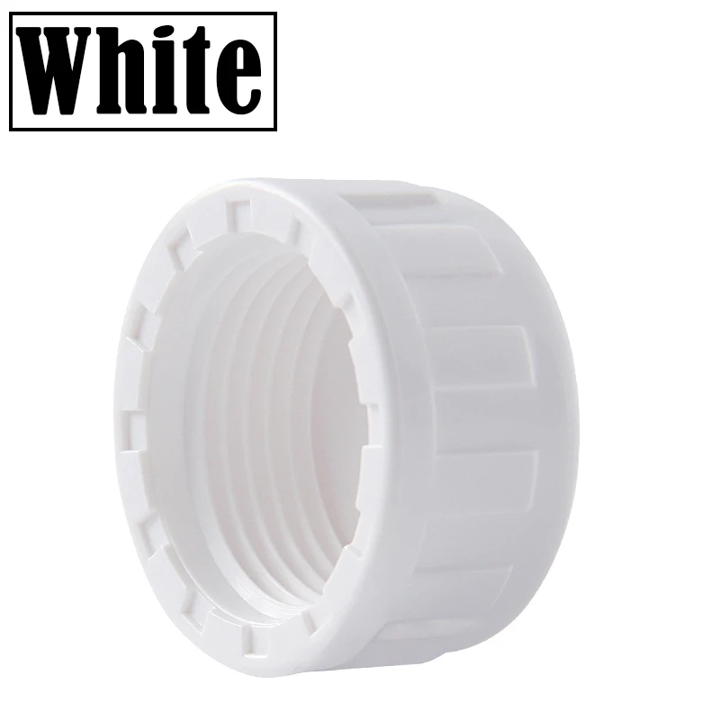 5Pcs/Lot White 1/2\'\'~2\'\' Female Thread PVC End Cap Aquarium Fish Tank Water Tube Garden Irrigation Pipe Screw Plug Joint